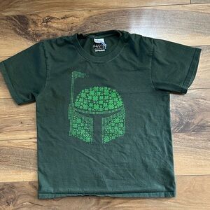 Star Wars Kids Dark Green Tee with Helmet Design